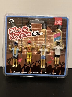 Marcadores de copa de vino/cóctel Drinking Buddies hombres en uniforme nuevo regalo original Foto 1 de 4