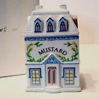 The Lenox Spice Village 1989 Porcelain House Jar Mustard Vintage Replacement