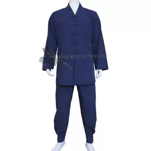 Tuta da lavoro cotone Shaolin monaco buddista agricoltura meditazione kung fu uniforme - Foto 1 di 12