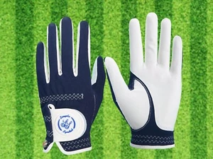 Simple Symbol Right Hand Golf Golfing Glove White/Navy #I01-575 - Picture 1 of 4