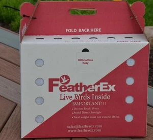 Confezione da 10 scatole di spedizione FeatherEx Bird per anatra, pollame e altro (senza divisore) - Foto 1 di 5