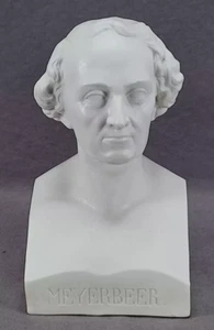 Mid 19th Century German Giacomo Meyerbeer Parian Ware Porcelain Bust - Picture 1 of 10