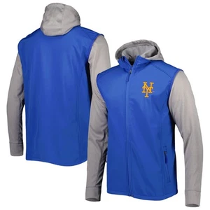Men's Dunbrooke Royal/Heather Gray New York Mets Alpha Full-Zip Jacket - Picture 1 of 4