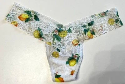 Hanky Panky ONE SIZE Low Rise Signature Lace Thong Panty NWOT Lemons - Image 1 of 4