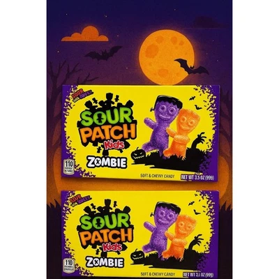 Caramelos Zombie Sour Patch Kids, golosina de Halloween, suaves y masticables, caja de 3,5 oz (2) Foto 1 de 3