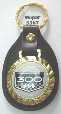 Chrysler 300M Royal Classic 5367 Leather 300 M Gold Tone Key Ring 1999 2000 2001 - Image 1 of 4