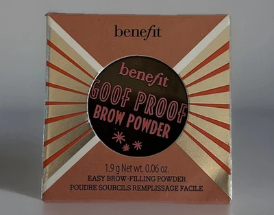Polvo de relleno de cejas Benefit Goof Proof tono #5 cálido negro marrón tamaño completo nuevo en caja Foto 1 de 4