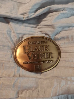 Belt Buckle Solid Brass  Black Velvet 50 Years - Image 1 of 2