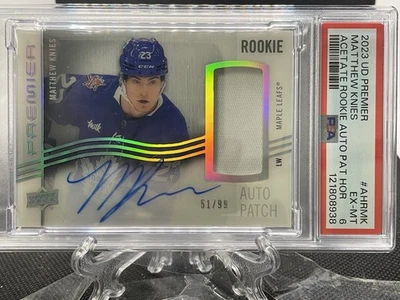 2023 UD Premier Matthew Knies Acetate RC Auto Patch 51/99 #AHRMK - Image 1 of 2