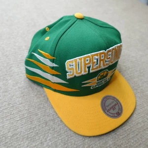 Seattle Supersonics Hat Green Embroidered Retro Diamond Snapback NEW - Picture 1 of 9