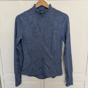 Spyder | Mujer | Nuevo con etiquetas | Atlético | Chaqueta camuflada en relieve | Cremallera completa | Azul | S - Imagen 1 de 9