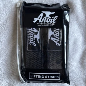 Anvil Fitness Equipment Lifting Straps Padded Wrist Support Weightlifting Black - Picture 1 of 12