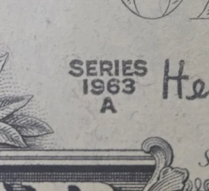 Vintage Misalined Print 1963A $1 One Dollar Lightly Circulated  - Picture 1 of 3