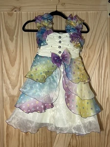 Richie House Los Angeles multi-coloured dress #kidswear size 6/7 - Picture 1 of 7