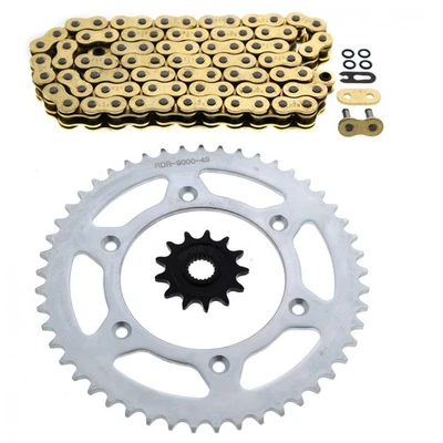 Cadena y piñón junta tórica de oro Honda 2010-14 CRF250R / 2007-13 CRF250 X 13/49 116L Foto 1 de 4