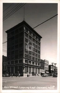 Jackson TN Main Street Looking E Cline Tennessee RPPC Photo Postcard COPY - Picture 1 of 2