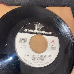 ANDY WILLIAMS .. YOU DON'T WANT MY LOVE / DON'T GO TO STRANGERS .. 45 RPM # 1081 - Picture 1 of 2