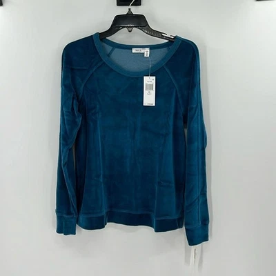 Sudadera túnica raglán manga larga WILT Crew - verde azulado - XS - Nueva con etiquetas Foto 1 de 4