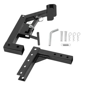 Adjustable Trash Can Transporter Hitch Trailer - 2'' Receiver / 5" Wide Hook - Picture 1 of 19