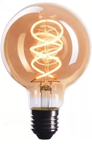 CROWN LED Edison Light Bulb E27 Socket Dimmable 4W 2200K Warm White - Picture 1 of 3