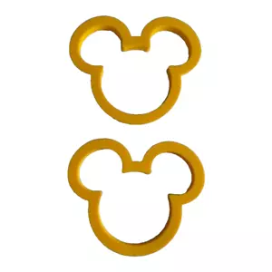 Disney Set di 2 Orecchie di Topolino in Silicone Giallo Pancake Uova Cialde Stampo Usato in Ottime Condizioni - Foto 1 di 8