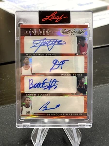 2022 LEAF MULTIGRAPHICS QUAD AUTOGRAPH BENNEDICT MATHURIN DALEN TERRY GUEYE+ /5 - Picture 1 of 2