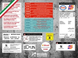 Kit adesivi labels restauro vano motore Peugeot 106 mk1 varie vers. - Imagen 1 de 1