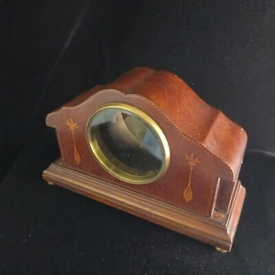 Attractive Inlaid Edwardian mantle Clock Case FREE P&P  - Image 1 of 4