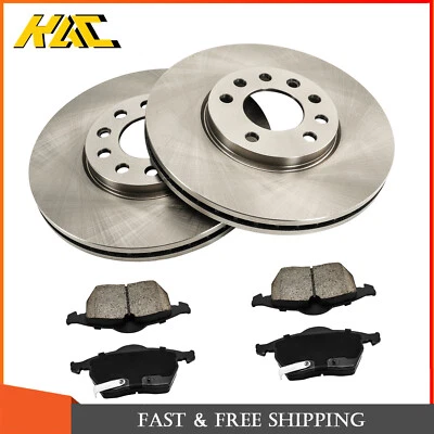 Front Disc Rotors + Ceramic Brake Pads For Saturn L200; LW200; LW300 01-03 & LS1 - Image 1 of 4