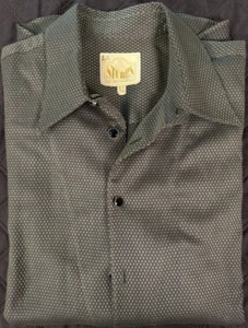 VTG Stubbs Collection Western Shirt Mens XL Reversible Metal Buttons 100% Cotton - Picture 1 of 11