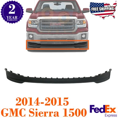 Deflector de aire de cenefa inferior del parachoques delantero texturizado para GMC Sierra 1500 2014-2015 Foto 1 de 4