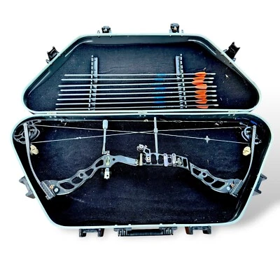 Athens Exceed 300 37" ATA Compound Bow RH W/  SKB Case And Accessories - Image 1 of 4