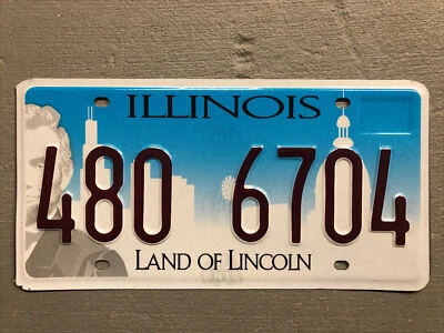 EXPIRED ILLINOIS LICENSE PLATE LAND OF LINCOLN RANDOM LETTERS/NUMBERS NICE!!! - Image 1 of 2
