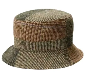 Polo Ralph Lauren Wool Tweed Patchwork Bucket Hat Size S/M 58cm - Picture 1 of 7