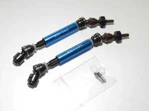 YY-MADMAX TRAXXAS SLASH/STAMPEDE 4x4 STEEL FRONT CVD DRIVE SHAFT BLUE - Picture 1 of 1