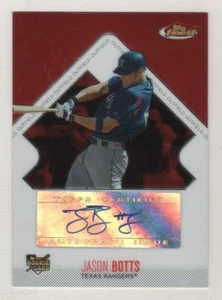 Topps Finest #145 2006 Jason Botts Texas Rangers autógrafo automático BV $10 - Imagen 1 de 1