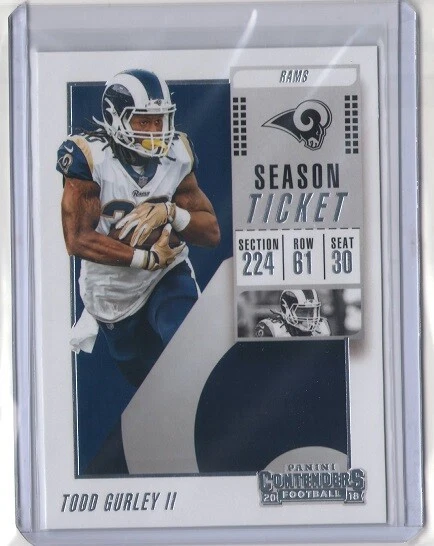 TODD GURLEY 2018 Panini Contenders Season Ticket #46 RAMS Bulldogs Base Card - Image 1 of 1