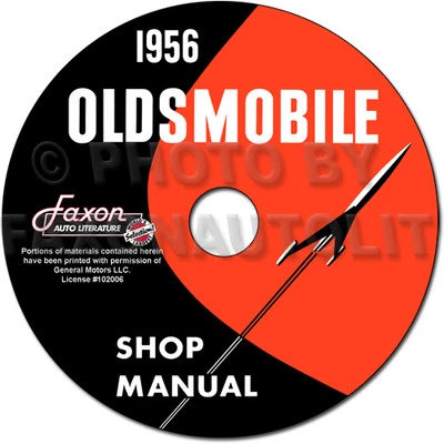 1956 Oldsmobile 88 Y 98 Tienda Manual On CD ROM 56 Olds Reparar Servicio Super - Imagen 1 de 2