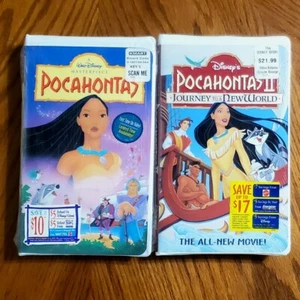 Pocahontas / Pocahontas II: Journey to a New World (VHS, 1995/1998) Disney 1 & 2 - Picture 1 of 5