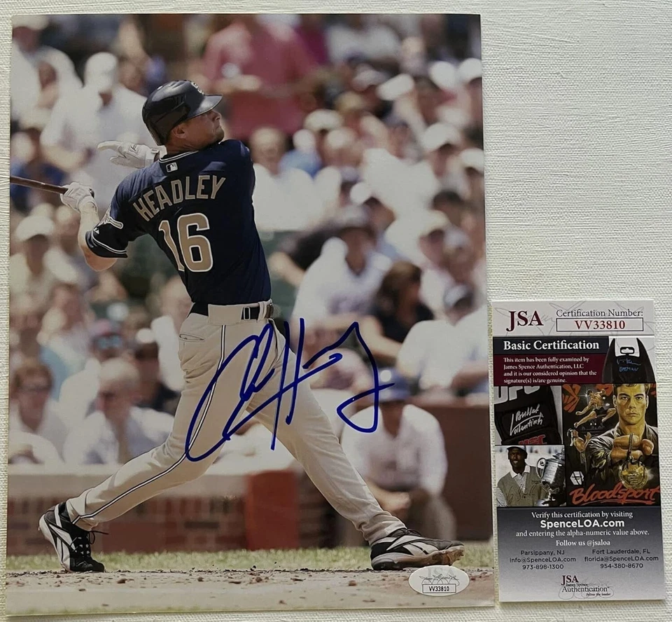 Chase Headley Signed Autographed Glossy 8x10 Photo San Diego Padres : JSA COA - Image 1 of 1