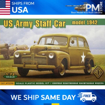 ACE 72298 US Army Staff Car Fordor modelo 1942 Segunda Guerra Mundial Ford modelo kit 1/72 Foto 1 de 4