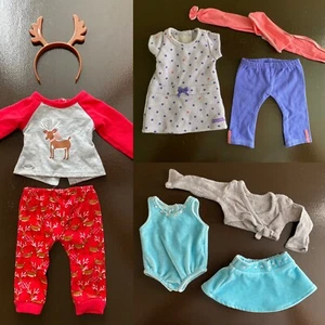 American Girl Puppenkleidung SET Weihnachten Rentier PJ PAUSE Winter Eislaufen - Bild 1 von 14