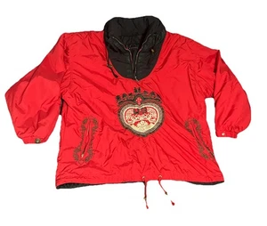 Bogner Bestickte Vintage Jacke Herren Größe M Made USA Rot Selten Unisex - Bild 1 von 12