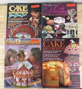 4 Wilton Cake Decorating Yearbooks Magazines Vintage Years 1977 1981 1982 1983 - Picture 1 of 7