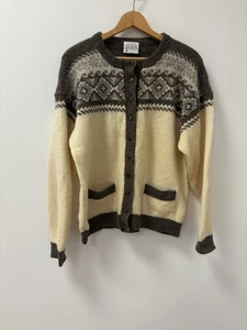 Suéter de Colección Nueva Zelanda Fair Isle Mujer Cárdigan Grande Botones Perlados - Imagen 1 de 13