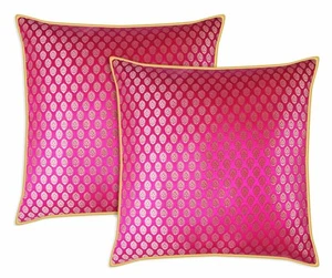 Craftbot Damask Throw Pillow Covers - Pack of 2 Faux Silk Brocade Decorative ... - Picture 1 of 4