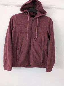 Ladies Small (Petite) Tommy Hilfiger Full Zip Hoodie, Wine, VGC, Velour Type, - Picture 1 of 8
