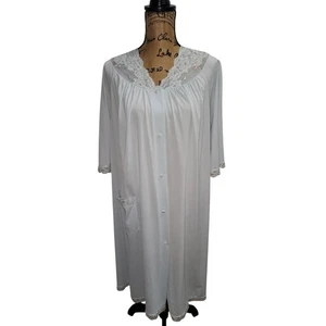 Shadowline Nachthemd mit Spitzenbesatz Vintage Blumenstickerei Dessous Loungewear - Bild 1 von 6