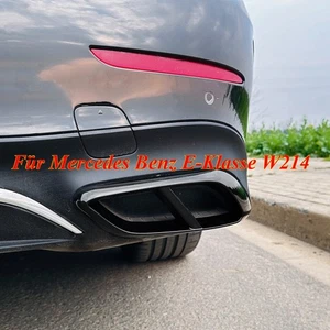 Schwarz Für Mercedes Benz E-Klasse W214 AMG Limo 2024+ Auspuffblende Abdeckung - Bild 1 von 11