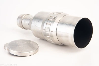 C Mount Century 135mm f/3.5 Early Chrome Cine Lens with Both Caps RARE V27 - Image 1 of 4